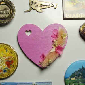 Magnet Cœur Lilas